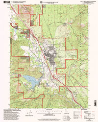 City of Mount Shasta 1998 topographic map thumbnail