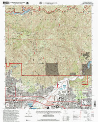 Azusa 1995 topographic map thumbnail