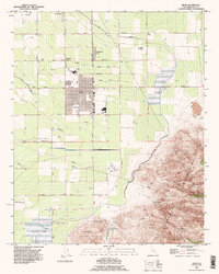 Arvin 1992 topographic map thumbnail