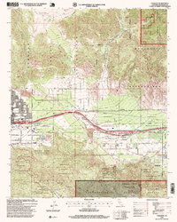 Cabazon 1996 topographic map thumbnail