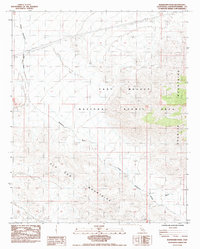 Budweiser Wash 1984 topographic map thumbnail