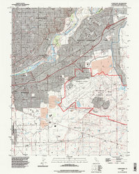 Carmichael 1992 topographic map thumbnail