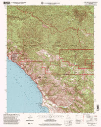 Burro Mountain 1995 topographic map thumbnail