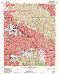 Burbank 1966 topographic map thumbnail