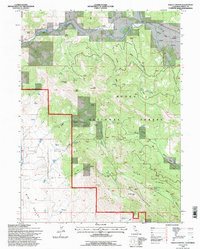 Halls Canyon 1993 topographic map thumbnail