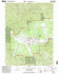 Hayfork 1998 topographic map thumbnail