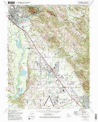 Healdsburg 1993 topographic map thumbnail
