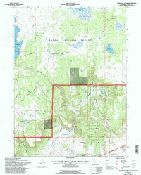 Mahogany Ridge 1993 topographic map thumbnail