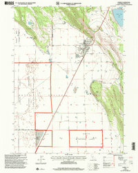 Dorris 2001 topographic map thumbnail