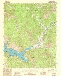 Kaweah 1986 topographic map thumbnail