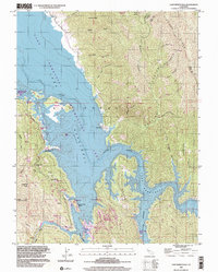Lake Berryessa 1998 topographic map thumbnail