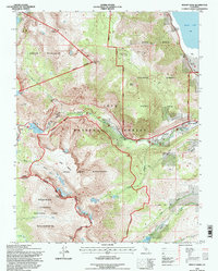 Mount Dana 1994 topographic map thumbnail