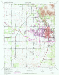 Porterville 1951 topographic map thumbnail