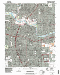 Sacramento East 1992 topographic map thumbnail