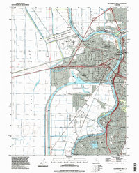 Sacramento West 1992 topographic map thumbnail
