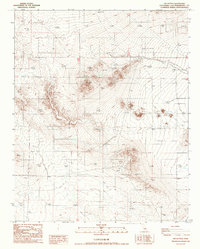 The Buttes 1986 topographic map thumbnail