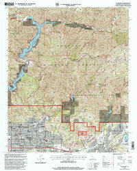 Glendora 1995 topographic map thumbnail