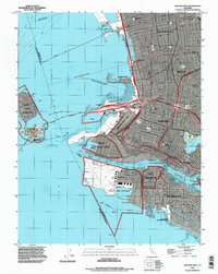 Oakland West 1993 topographic map thumbnail