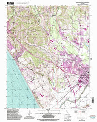 Watsonville West 1995 topographic map thumbnail