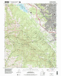Woodside 1997 topographic map thumbnail