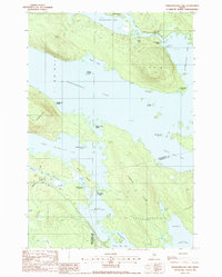 Pemadumcook Lake 1988 topographic map thumbnail