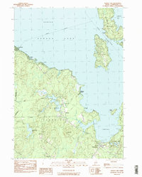 Sebago Lake 1983 topographic map thumbnail