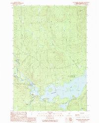 Seboomook Lake West 1989 topographic map thumbnail