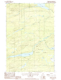 Webster Lake 1988 topographic map thumbnail