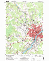 Bangor 1996 topographic map thumbnail