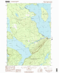 Brassua Lake East 1988 topographic map thumbnail
