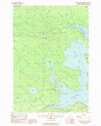 Brassua Lake West 1988 topographic map thumbnail