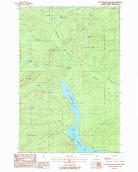 First Musquacook Lake 1986 topographic map thumbnail