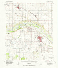 Burkburnett 1957 topographic map thumbnail