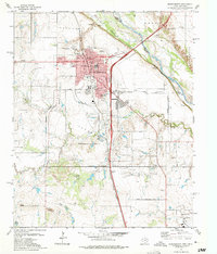 Burkburnett 1972 topographic map thumbnail