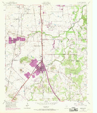 Burleson 1955 topographic map preview