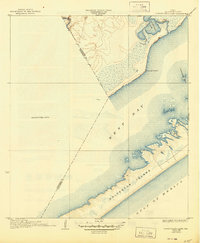 Carancahua Lake 1933 topographic map thumbnail