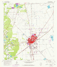 Angleton 1963 topographic map thumbnail