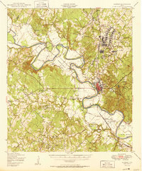 Bastrop 1950 topographic map thumbnail