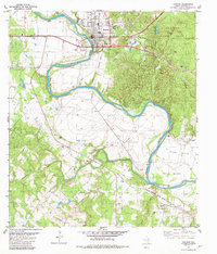 Bastrop 1982 topographic map thumbnail
