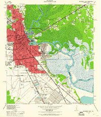 Beaumont East 1943 topographic map thumbnail