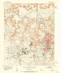 Borger 1953 topographic map thumbnail