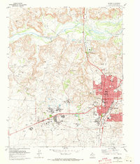 Borger 1970 topographic map thumbnail
