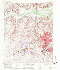 Borger 1970 topographic map thumbnail
