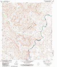 Bourland Canyon 1983 topographic map thumbnail