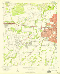 Abilene West 1957 topographic map preview