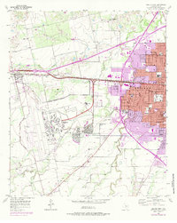 Abilene West 1957 topographic map thumbnail