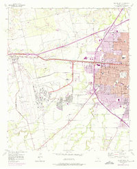 Abilene West 1957 topographic map thumbnail