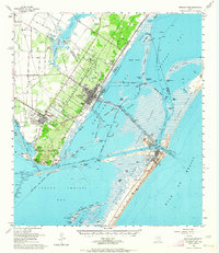 Aransas Pass 1954 topographic map thumbnail