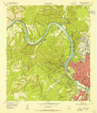 Austin West 1954 topographic map thumbnail