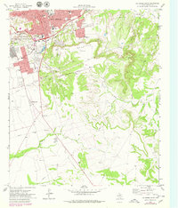 Big Spring South 1971 topographic map thumbnail
